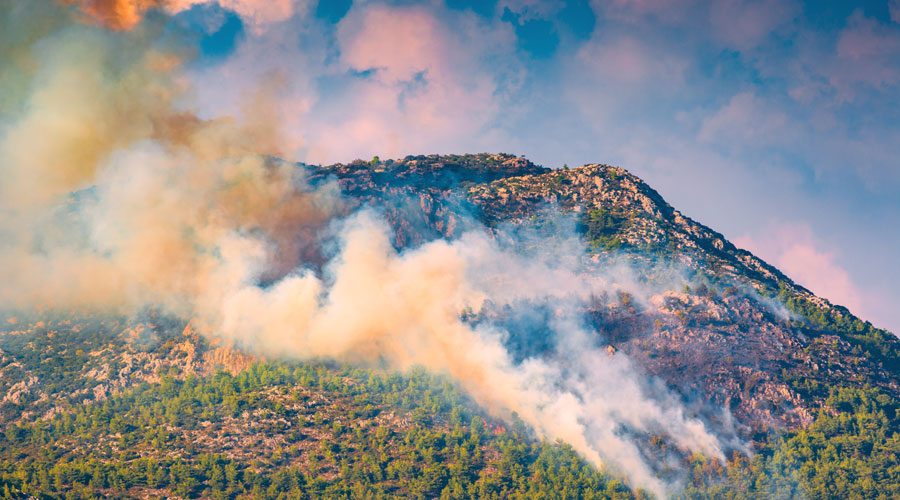 Forest Fire in the Mountains of Turkey in Need of Aerial Firefighting Services